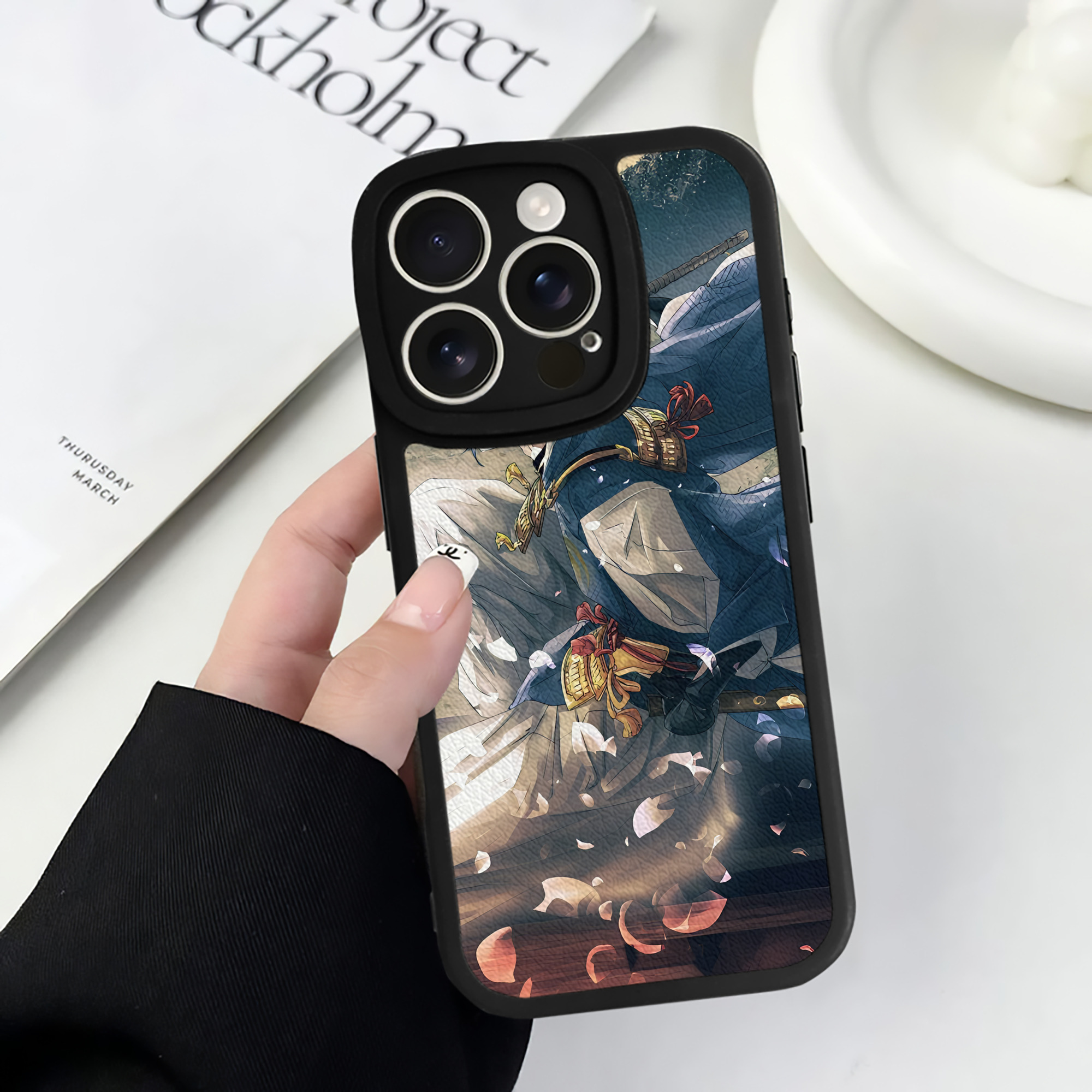 （画像用） 刀剣乱舞 Touken Ranbu 【iPhone 16シリーズ対応】シリコンスマホケース（レザー調） 材質：シリコン